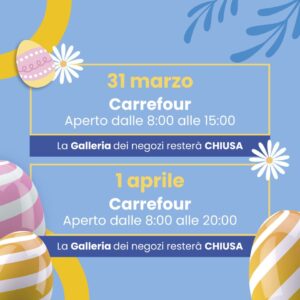 Orari Pasqua e Pasquetta