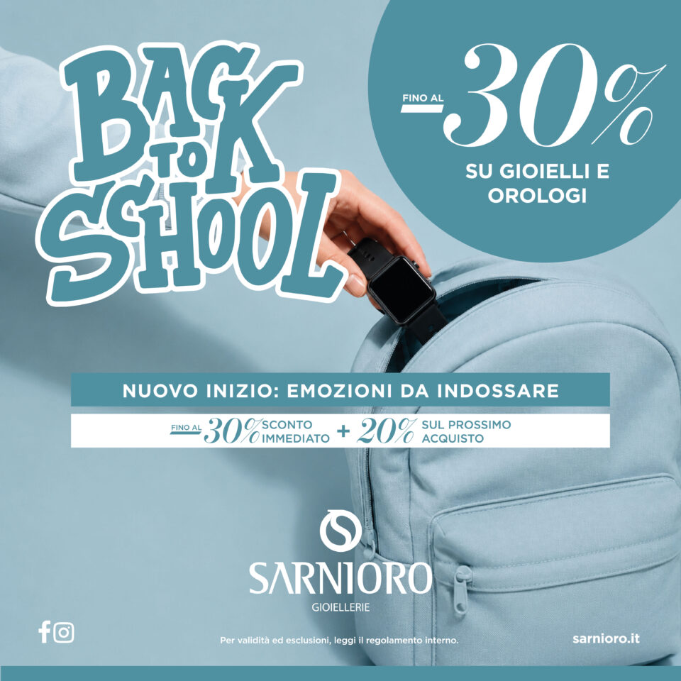 Preparati al Back to School SARNIORO!